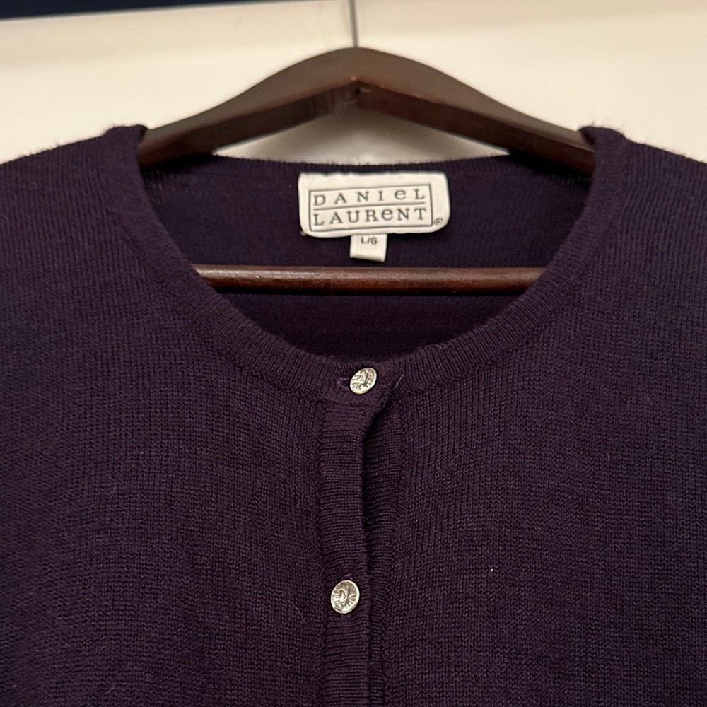 Daniel Laurent Women's Deep Purple Cardigan